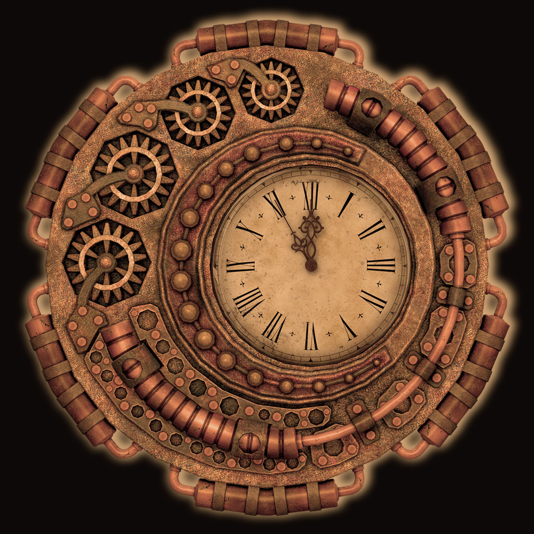 Reloj - Steampunk Front